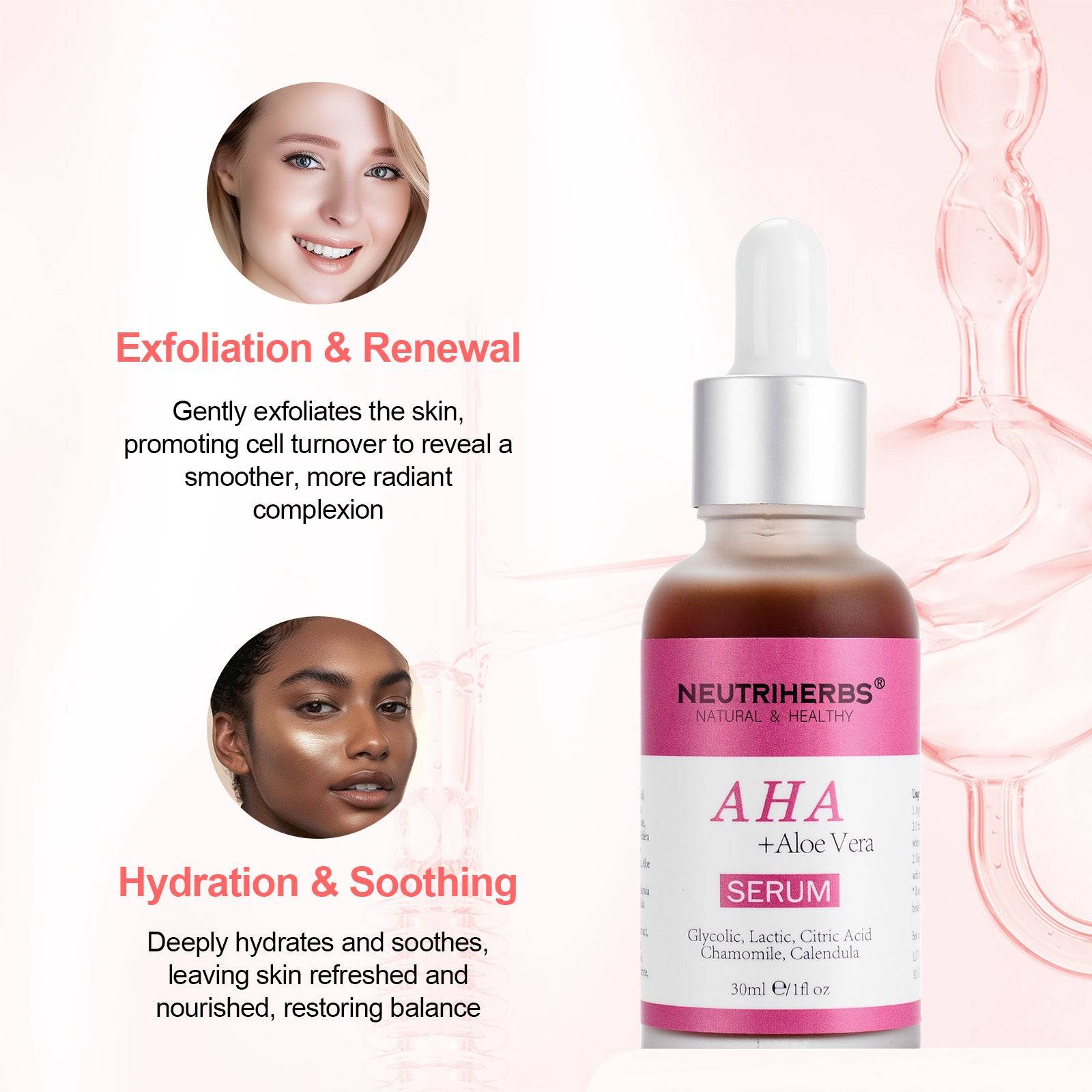AHA Serum For Exfoliating & Smoothing Skin