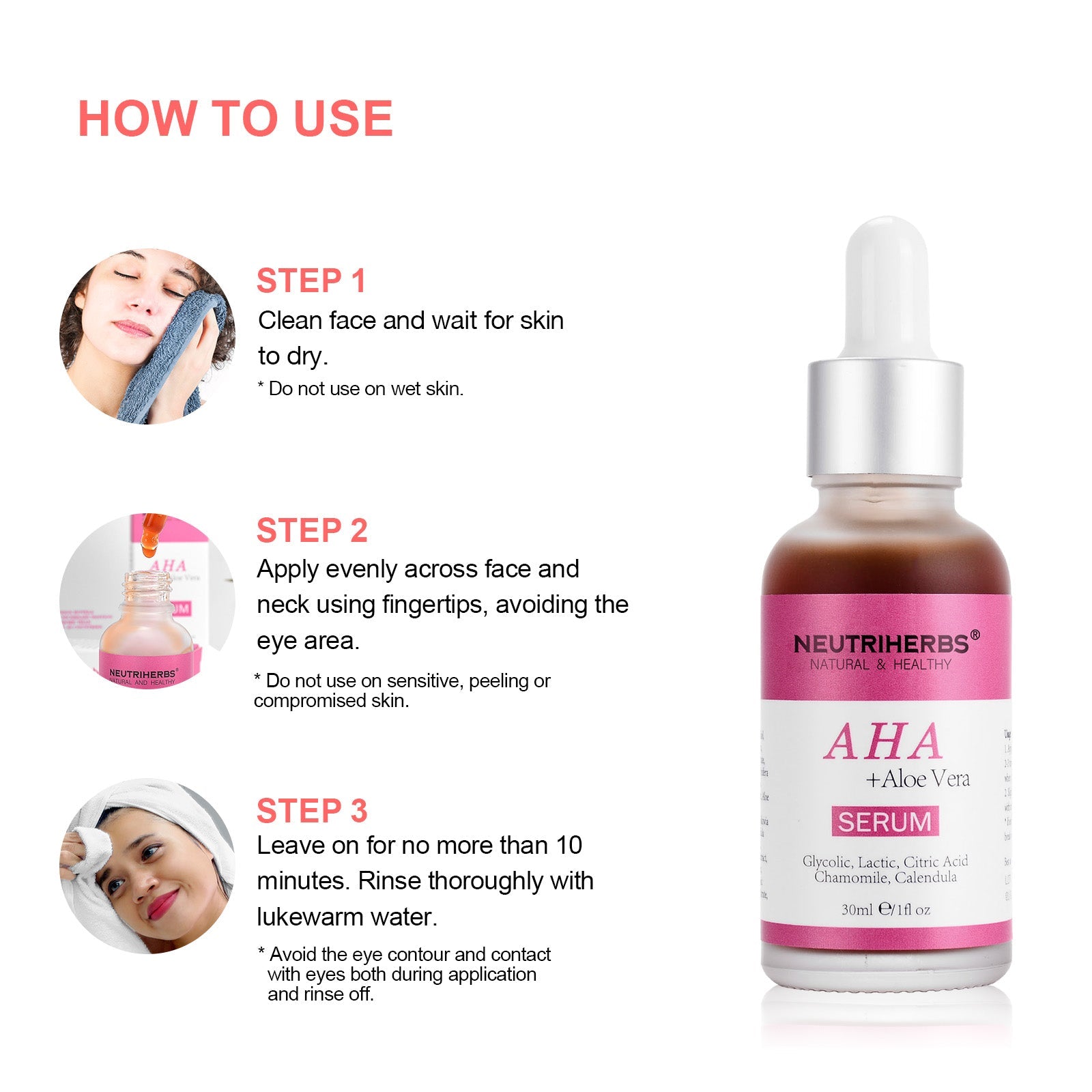 AHA Serum For Exfoliating & Smoothing Skin