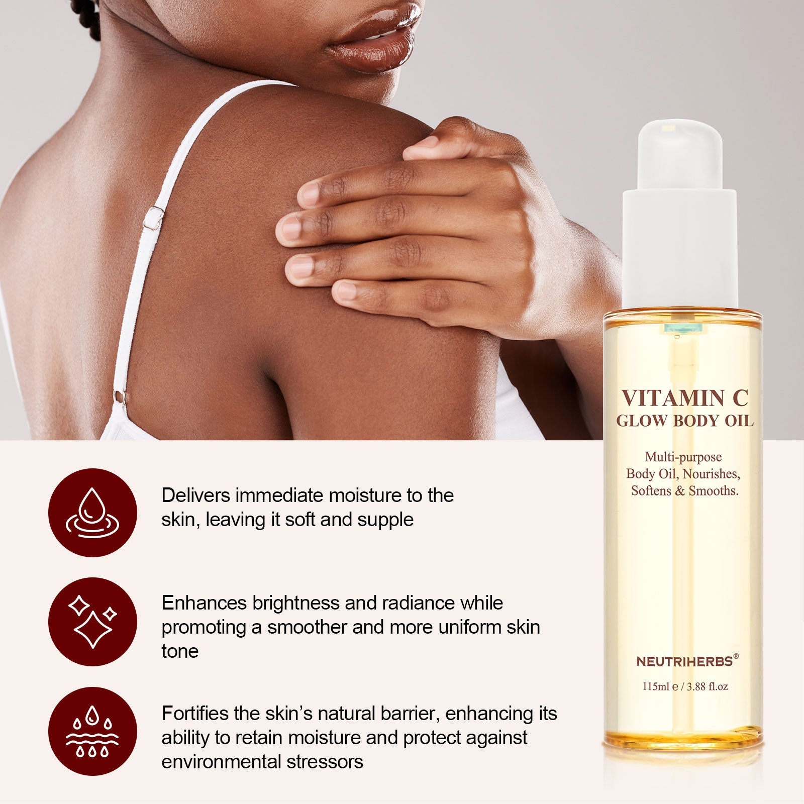Vitamin C Softens And Smooths Body Oil For Moisturizing