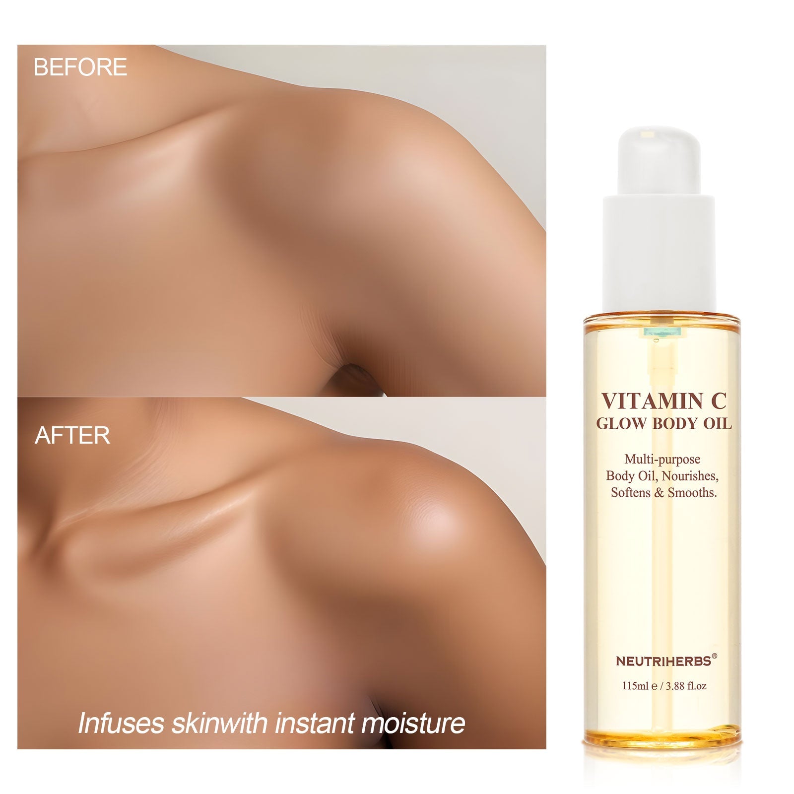 Vitamin C Softens And Smooths Body Oil For Moisturizing