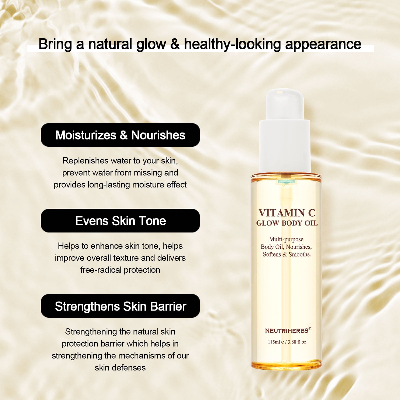 Vitamin C Softens And Smooths Body Oil For Moisturizing