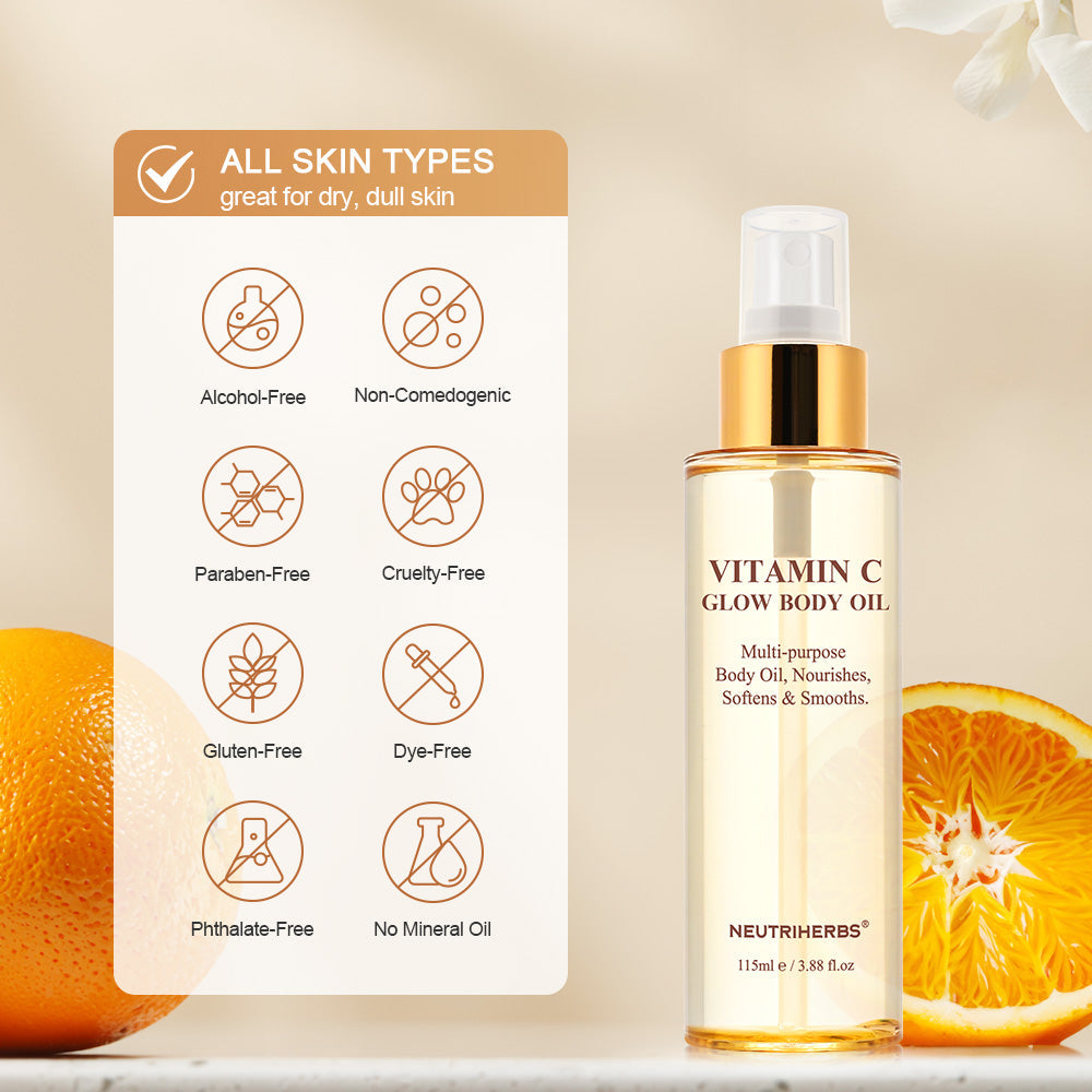 Vitamin C Softens And Smooths Body Oil For Moisturizing