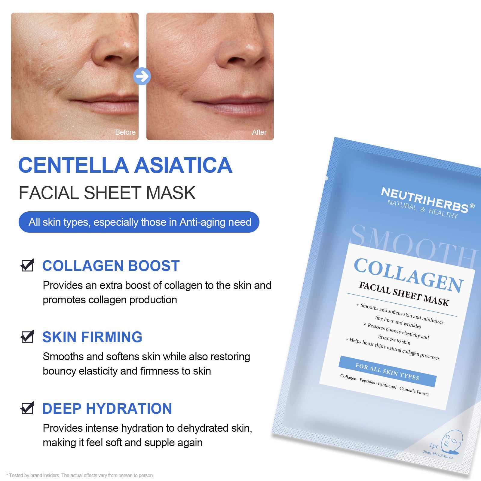 Facial Sheet Mask Smoothing Collagen Mask
