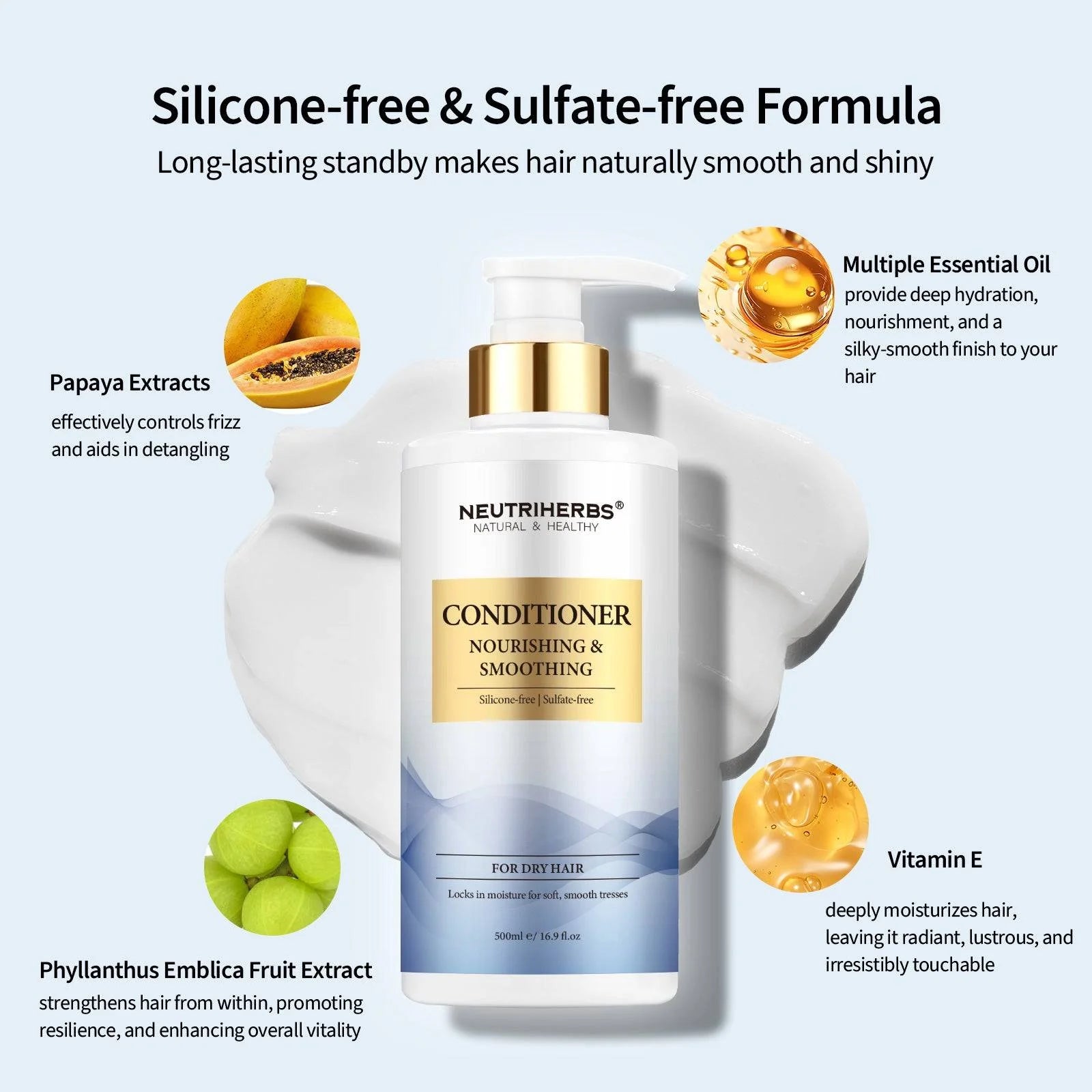 Moisture Rich Hair Conditioner For Plump Hydrating And Nourishing