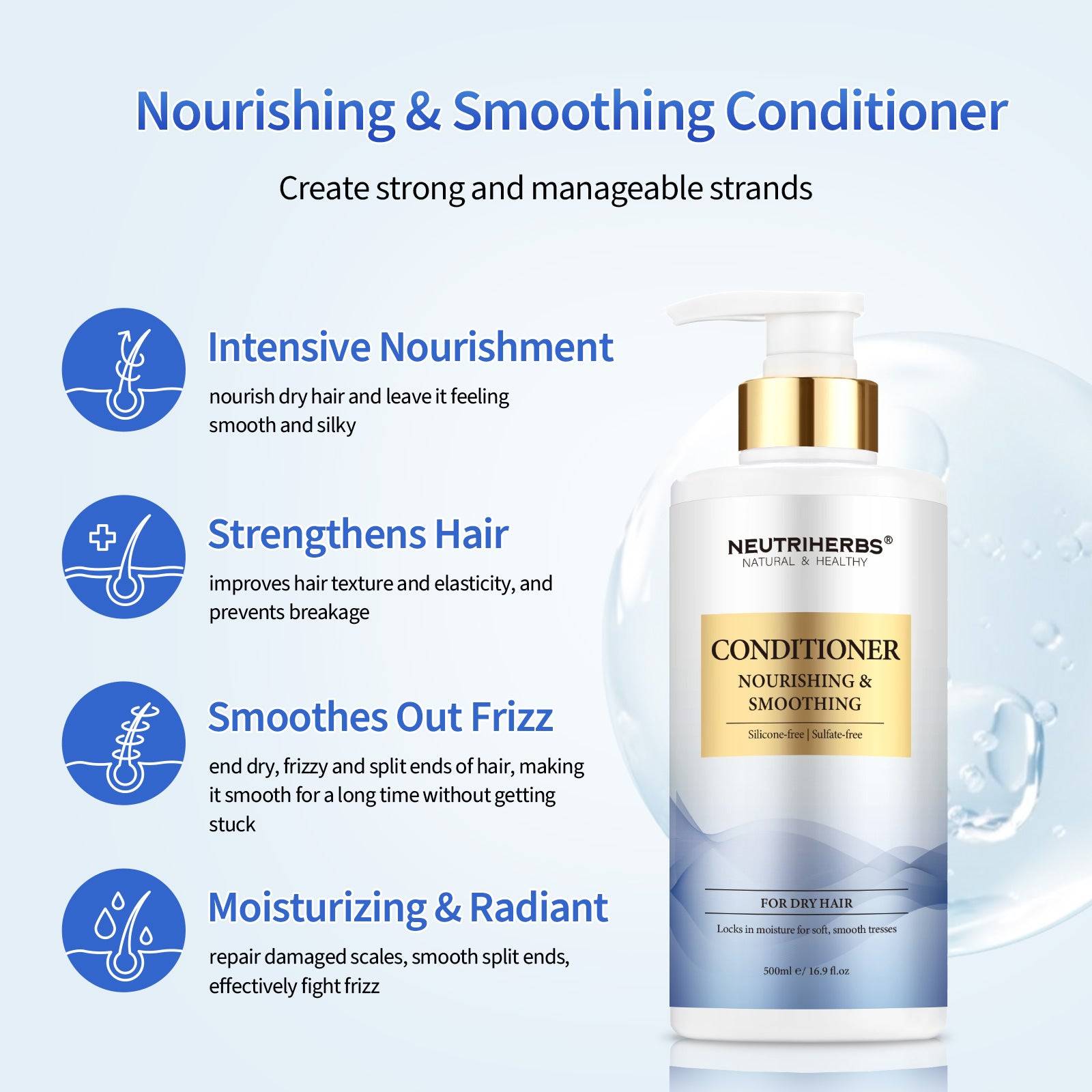 Moisture Rich Hair Conditioner For Plump Hydrating And Nourishing