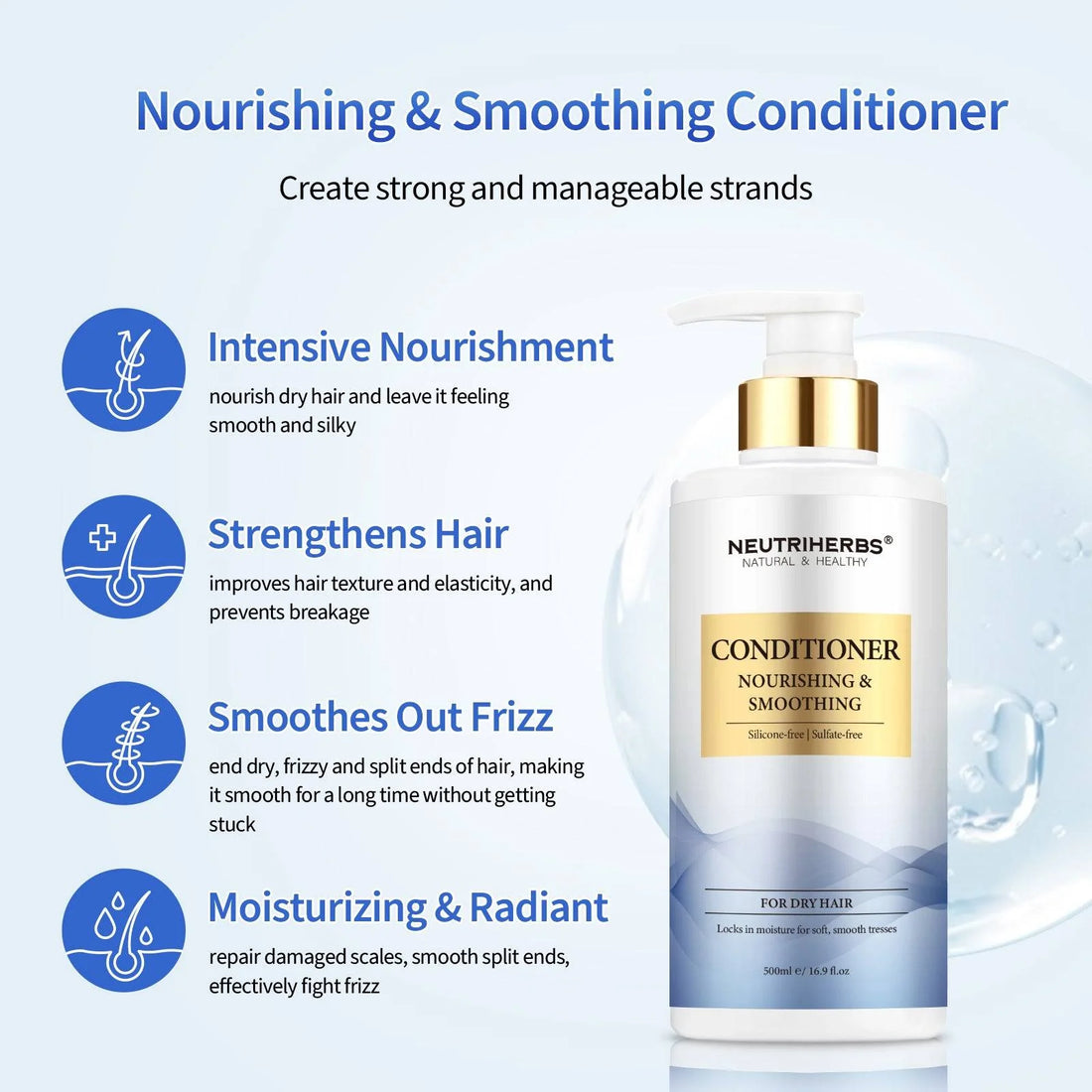 Moisture Rich Hair Conditioner For Plump Hydrating And Nourishing
