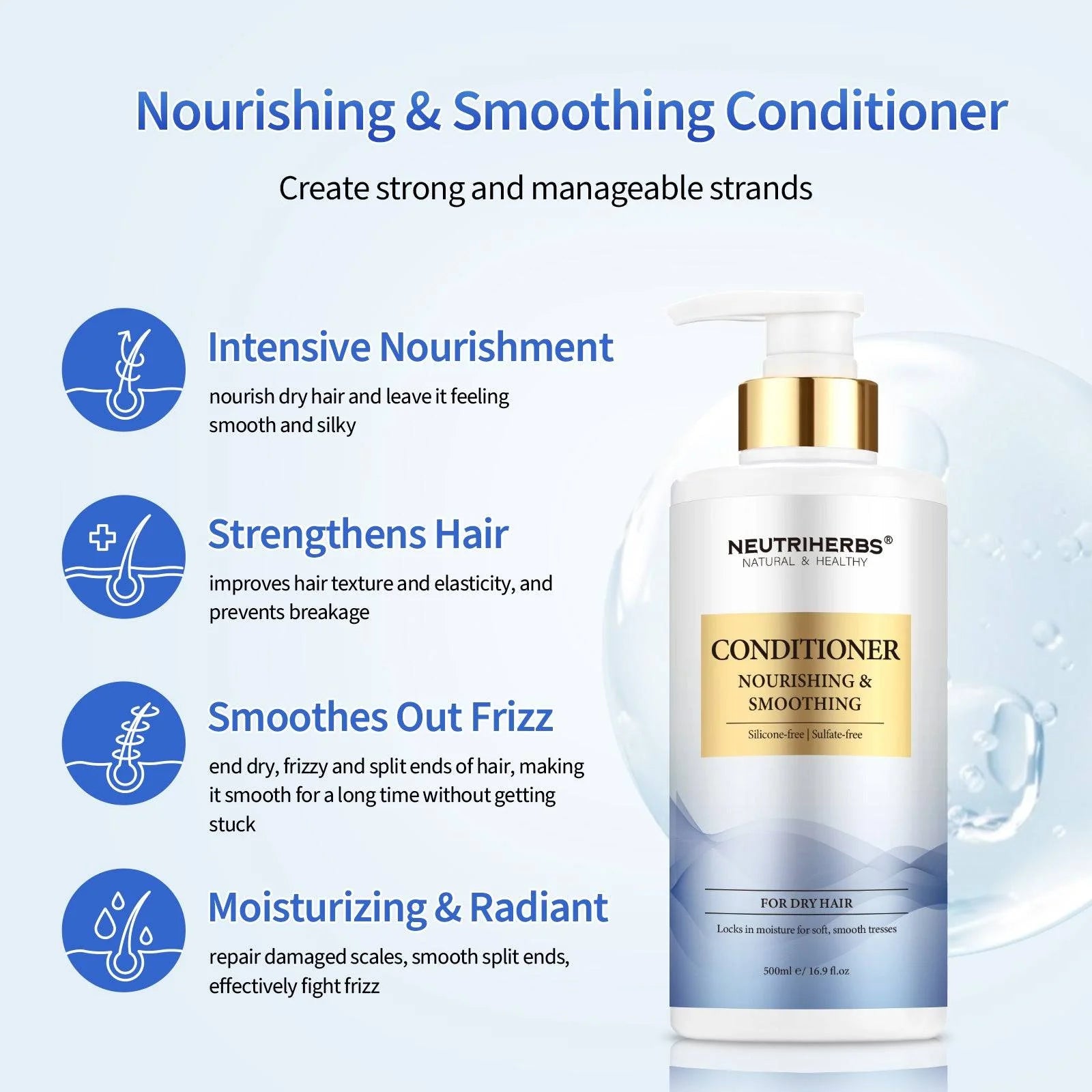 Moisture Rich Hair Conditioner For Plump Hydrating And Nourishing