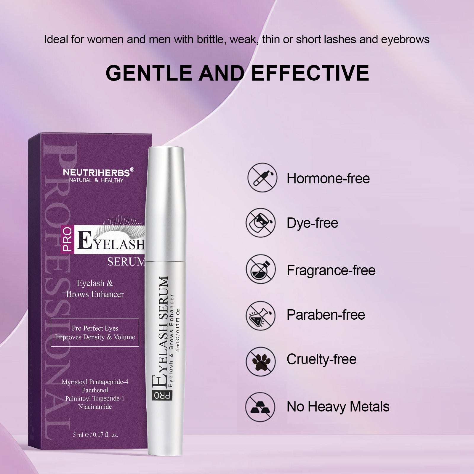 PRO Eyelash Growth Serum For Boosts The Length And Thickness Of Eyelashes