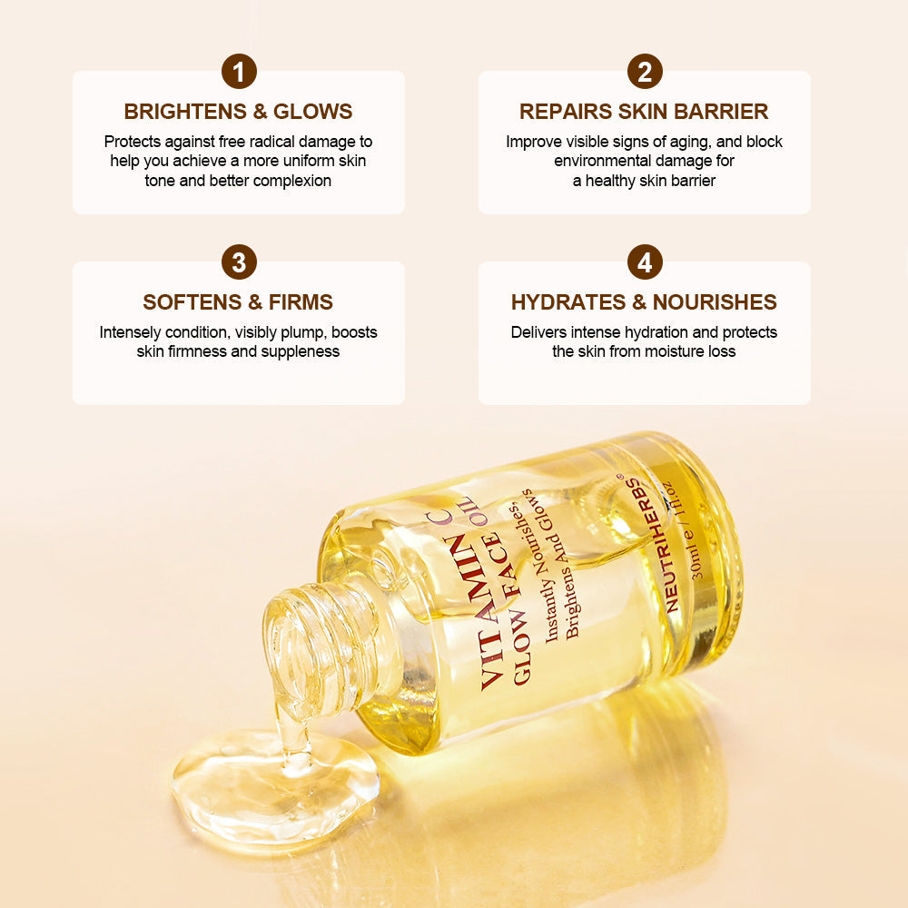Vitamin C Instantly Nourishes Face Oil For Skin Glowing