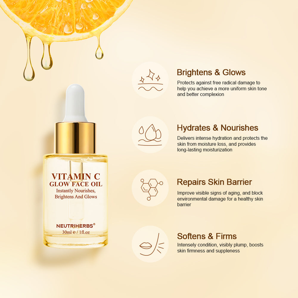 Vitamin C Instantly Nourishes Face Oil For Skin Glowing