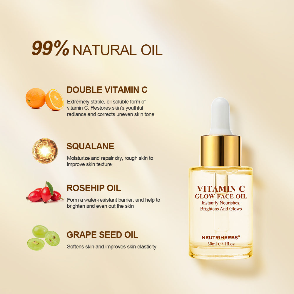 Vitamin C Instantly Nourishes Face Oil For Skin Glowing
