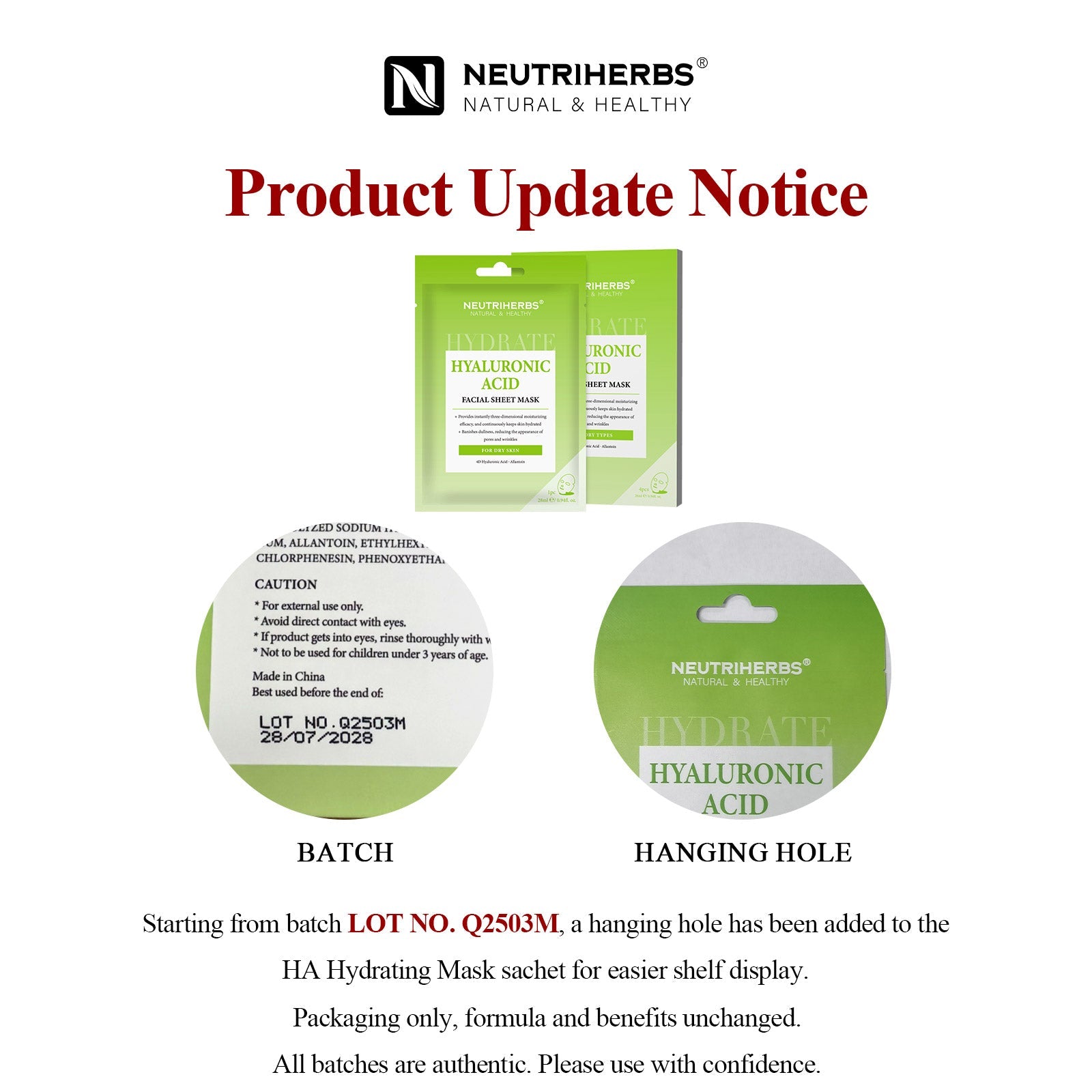 Facial Sheet Mask Hyaluronic Acid Mask