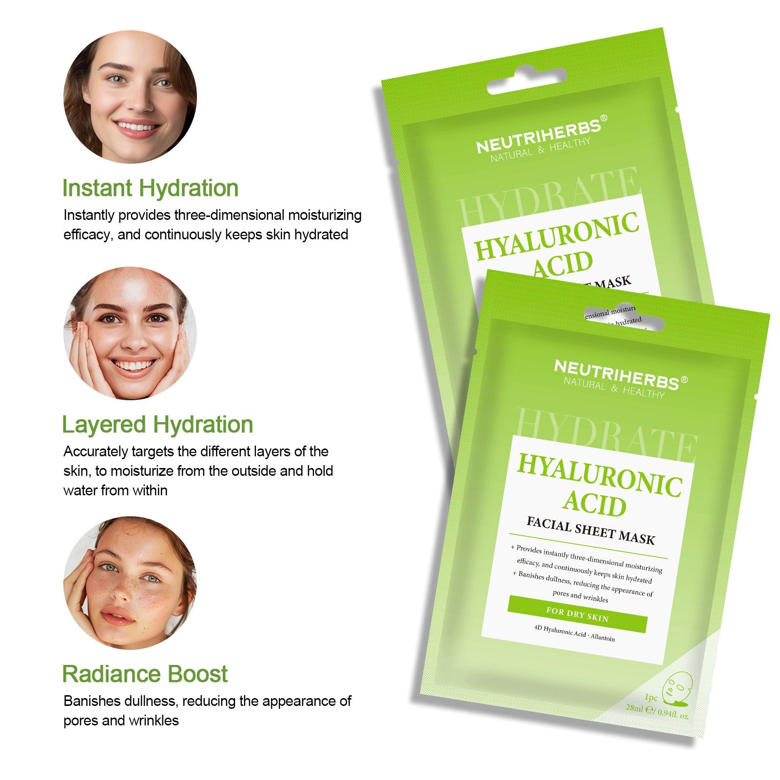 Facial Sheet Mask Hyaluronic Acid Mask
