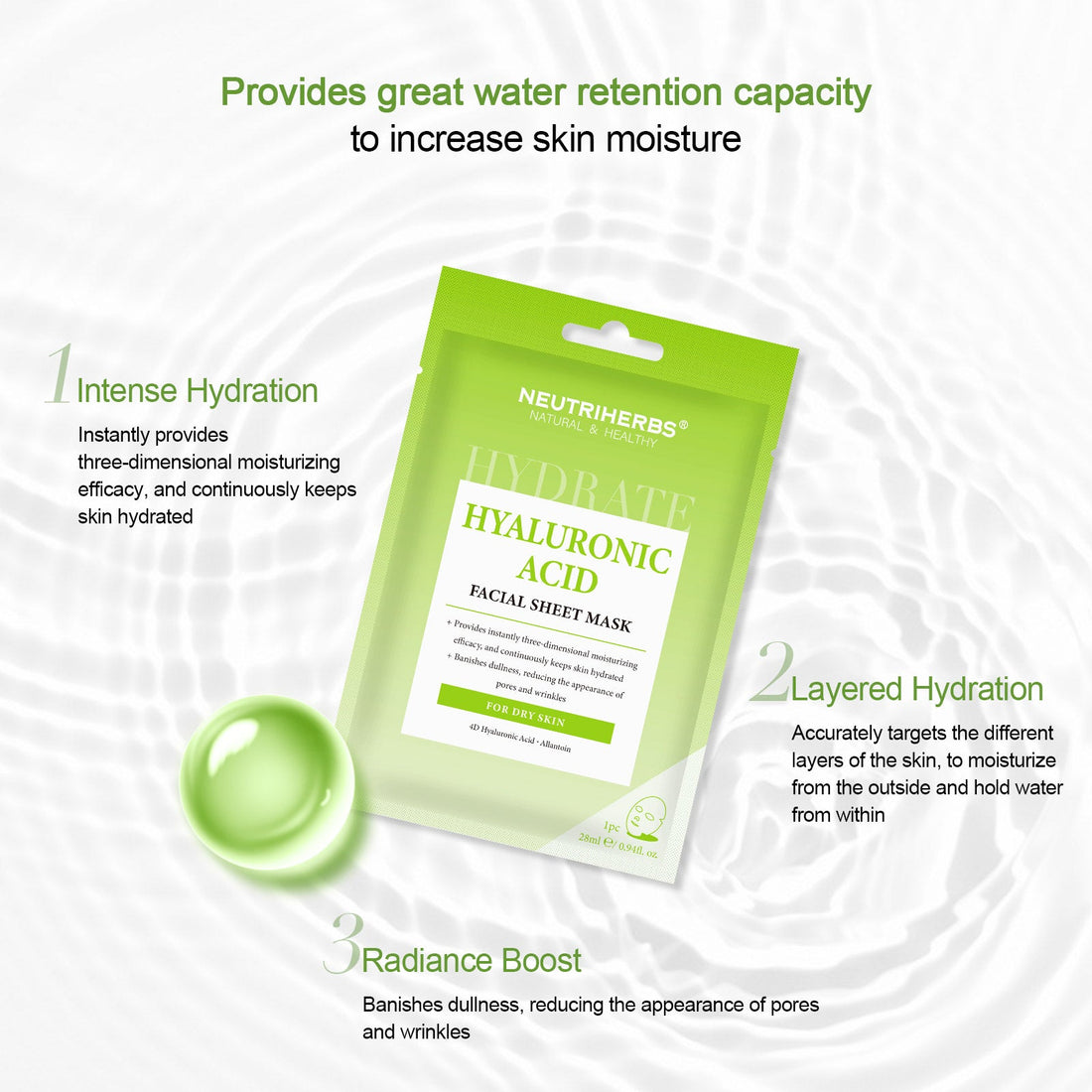 Facial Sheet Mask Hyaluronic Acid Mask