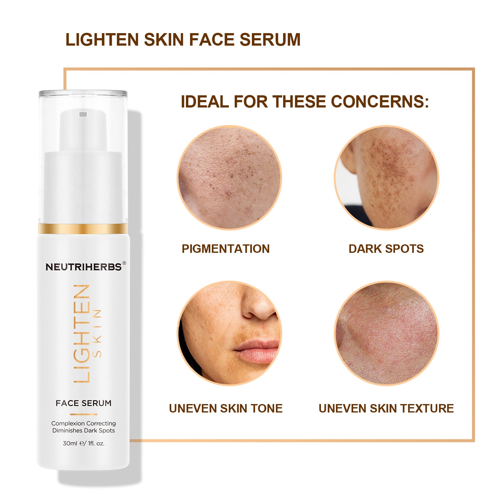 Skin Lightening Serum For Dark & Uneven Tone Skin