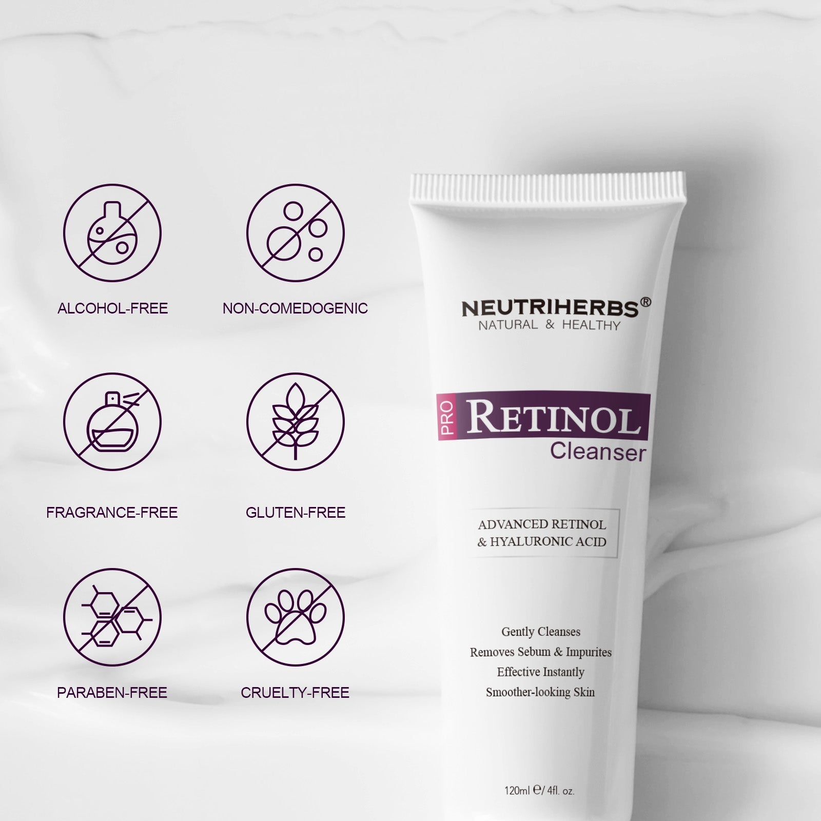 Pro Retinol Cleanser For Anti Aging With Amino Acid Foam