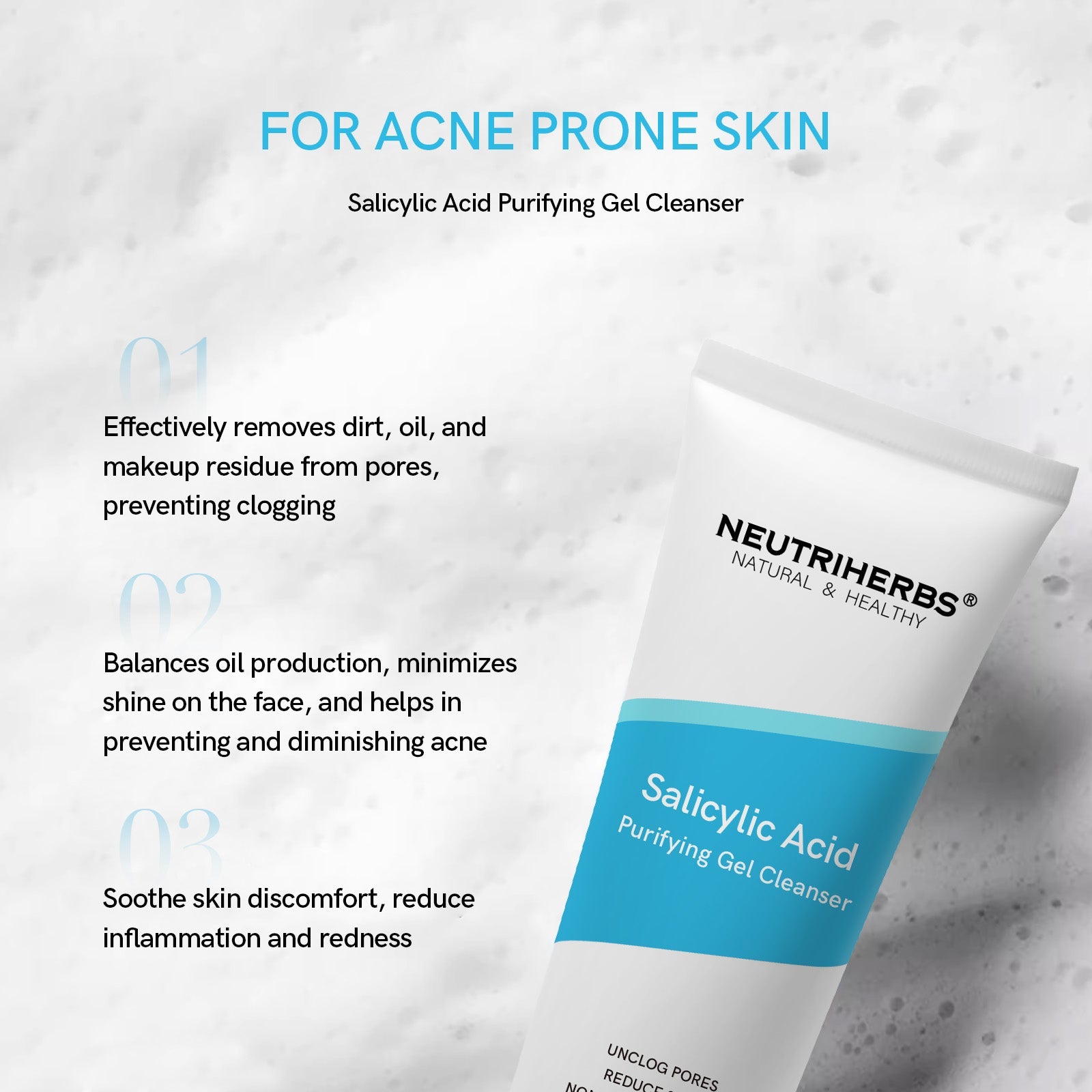 Salicylic Acid Cleanser For Acne Prone Skin