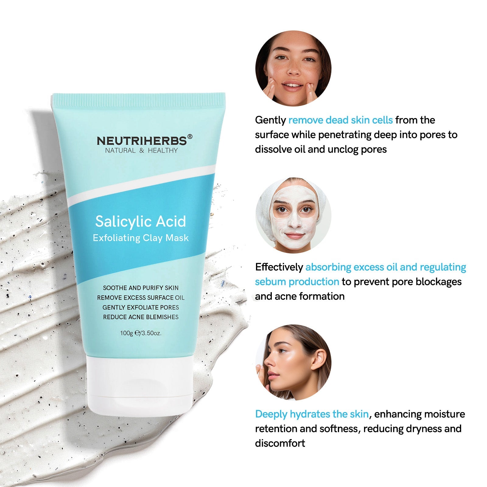 Salicylic Acid Clay Mask For Oily Skin
