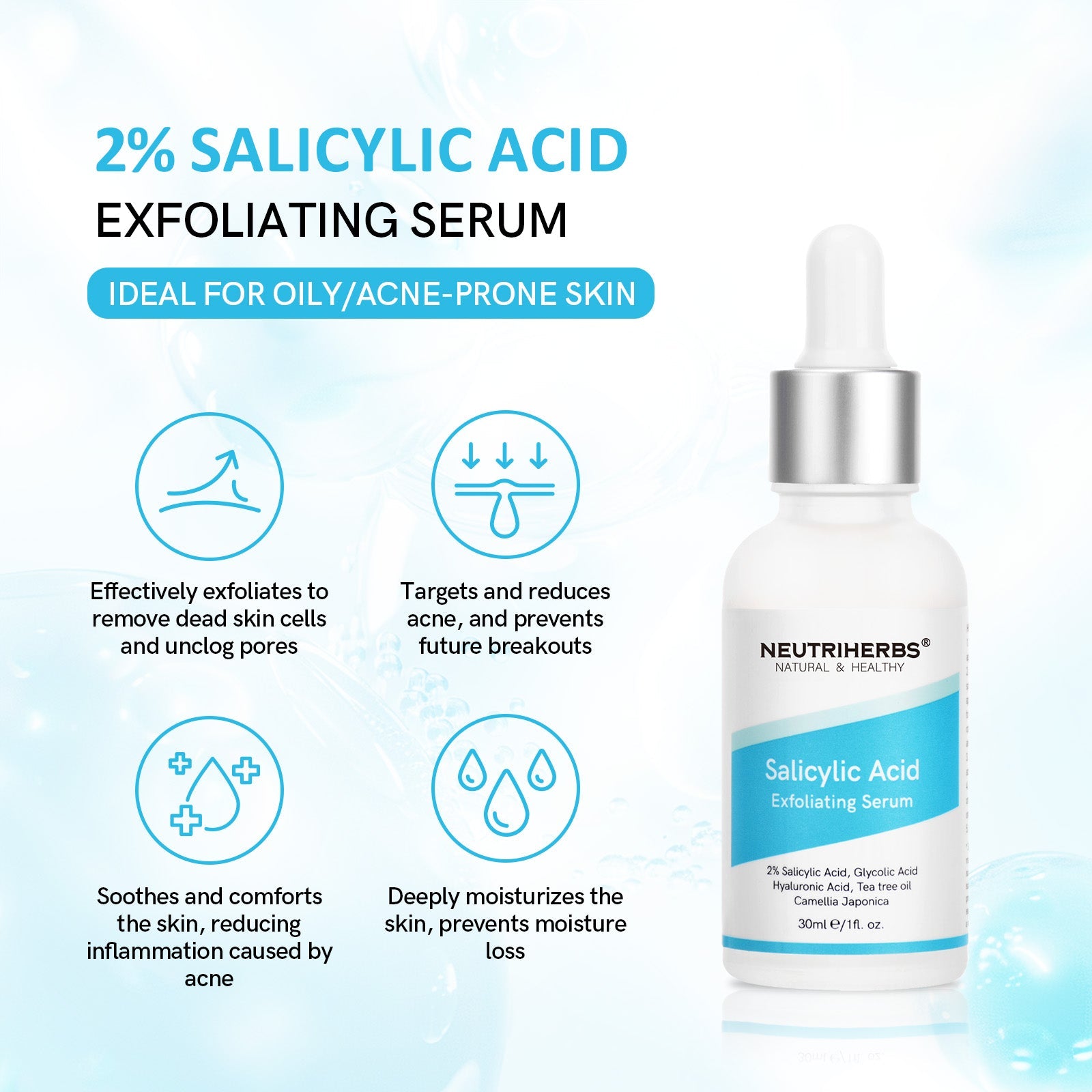 Salicylic Acid Serum For Acne Prone Skin