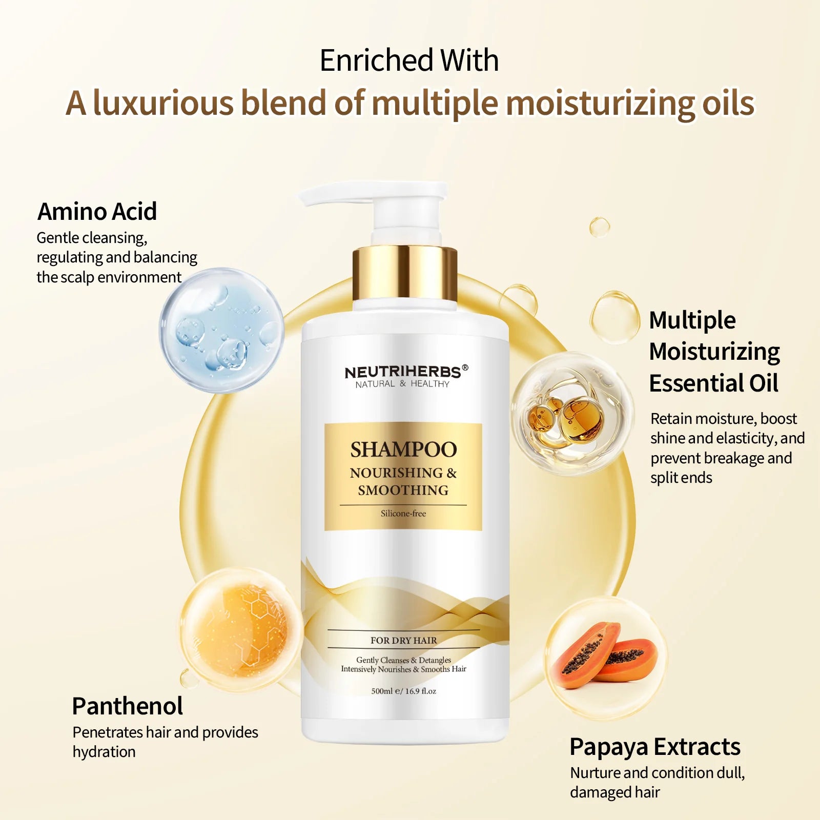 Rich Cleanse Hair Nourishing Shampoo For Dry Hair