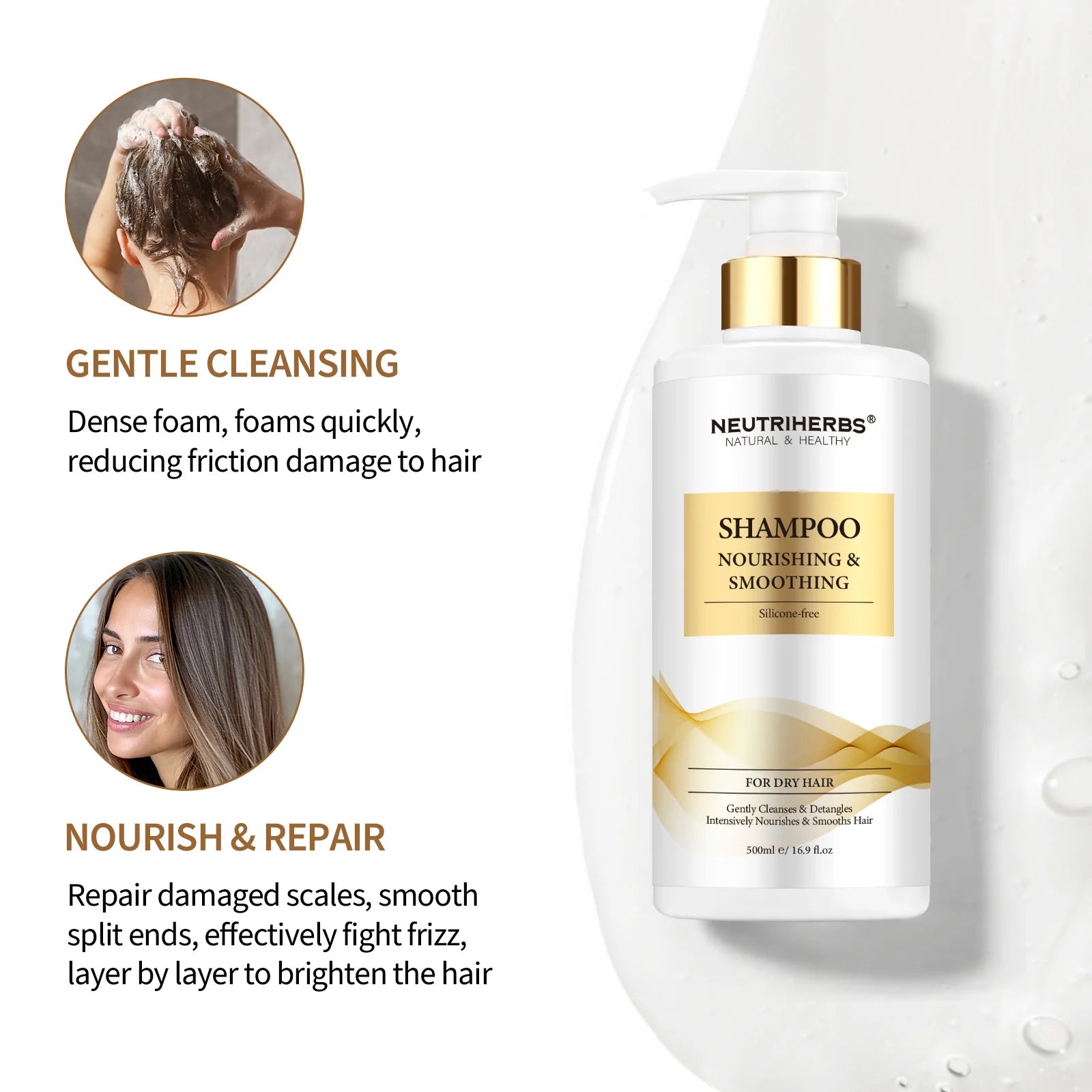 Rich Cleanse Hair Nourishing Shampoo For Dry Hair