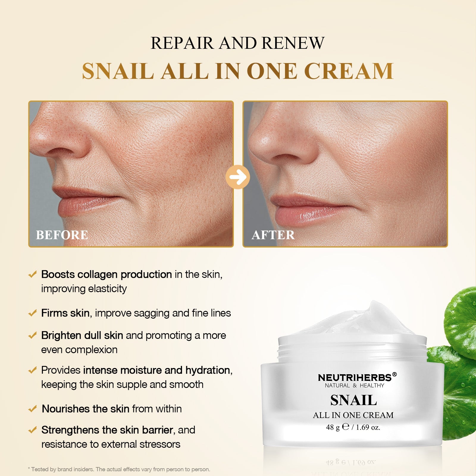The Best All In One Snail Mucin Cream For Anti-Aging And Skin Repair