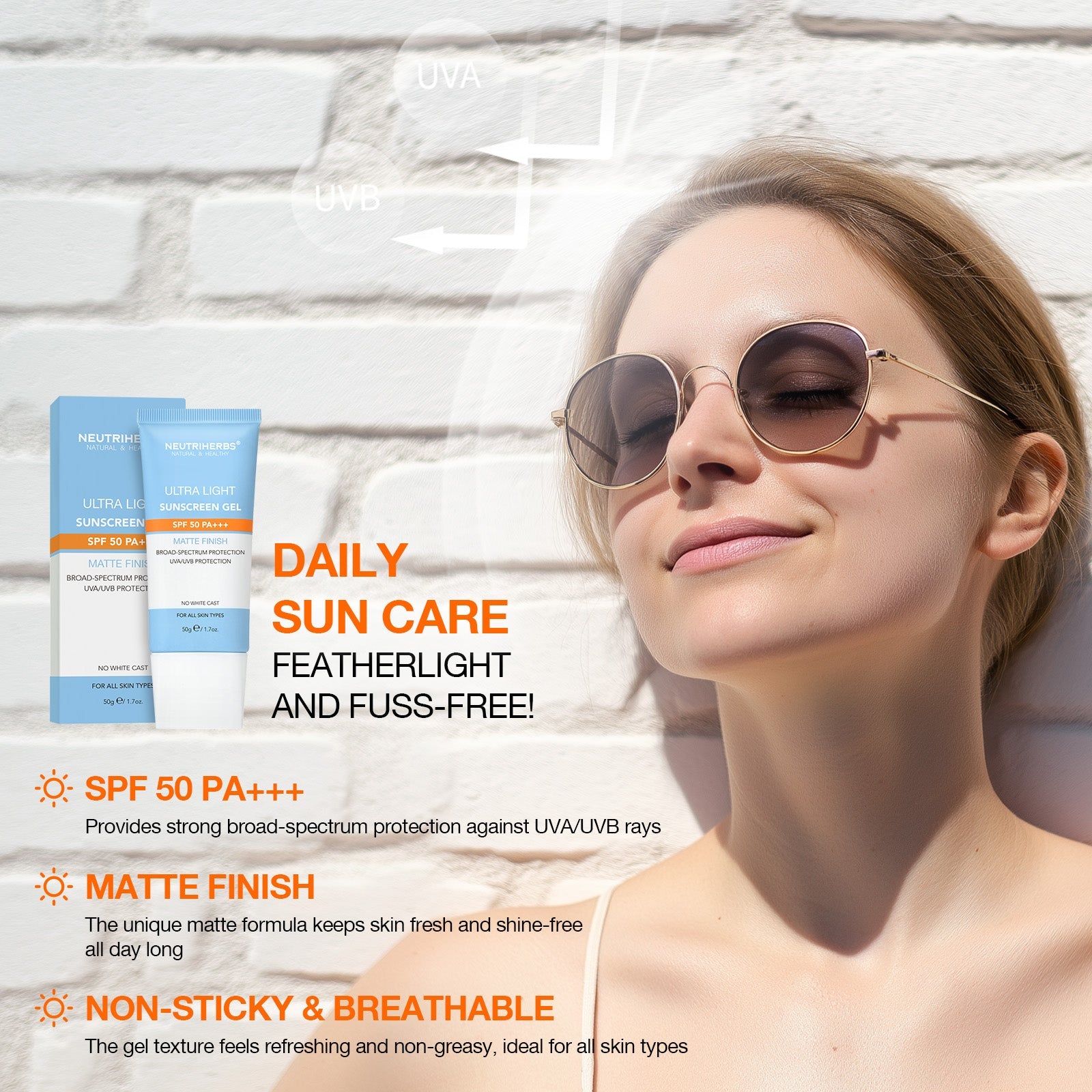 Ultra-light Sunscreen Gel SPF 50 PA+++
