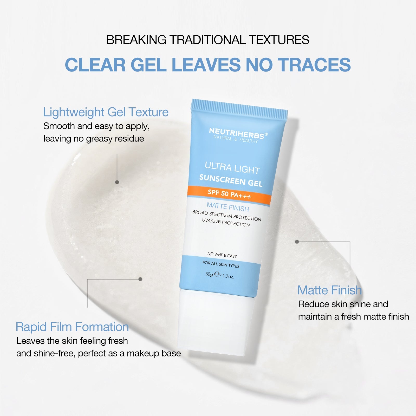 Ultra-light Sunscreen Gel SPF 50 PA+++