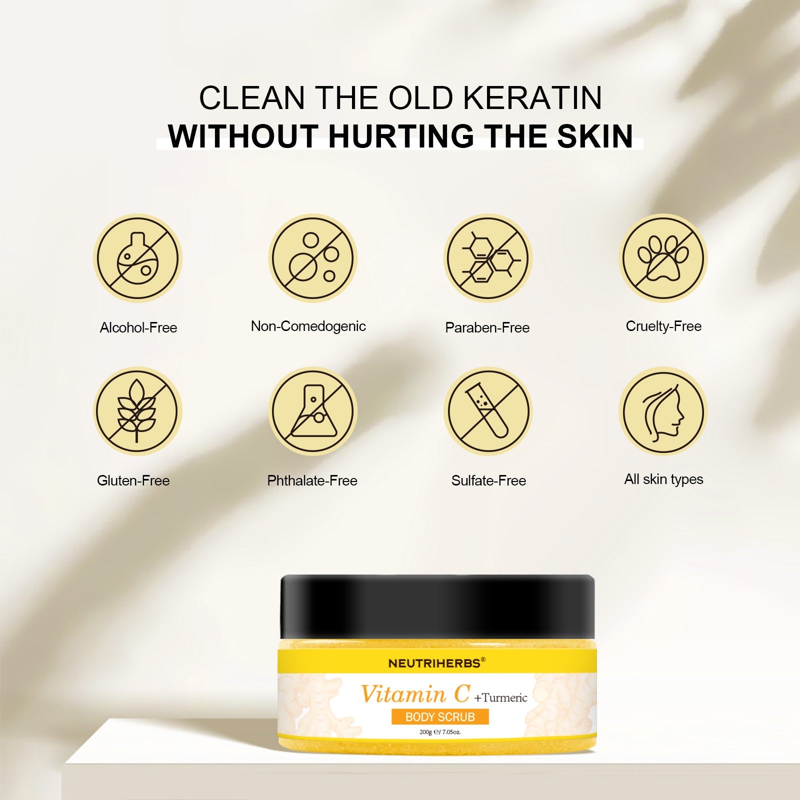 Vitamin C Turmeric Exfoliating Body Scrub For Skin Brightening