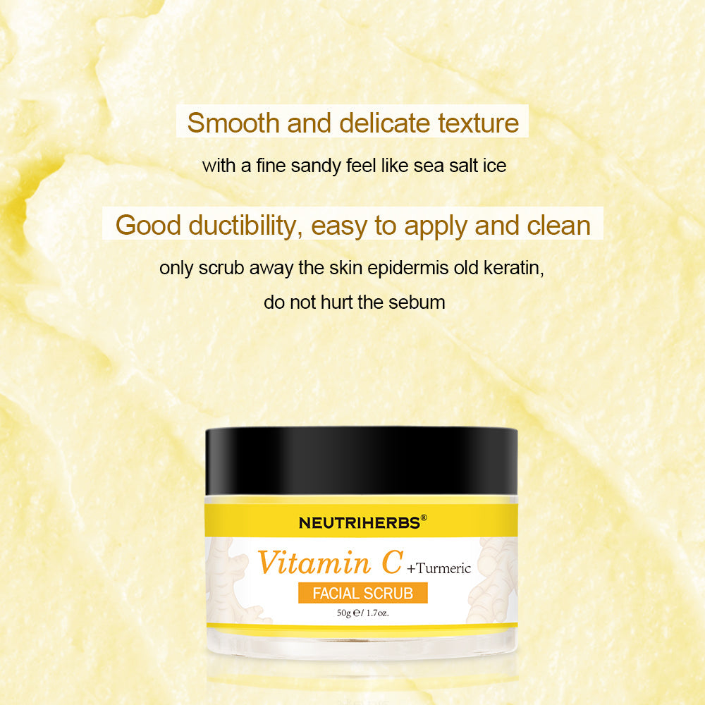 Vitamin C Turmeric Exfoliating Glow Facial Scrub For Skin Lightening