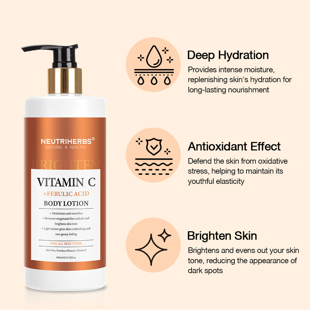 Vitamin C Body Lotion For Brightening With Ferulic Acid