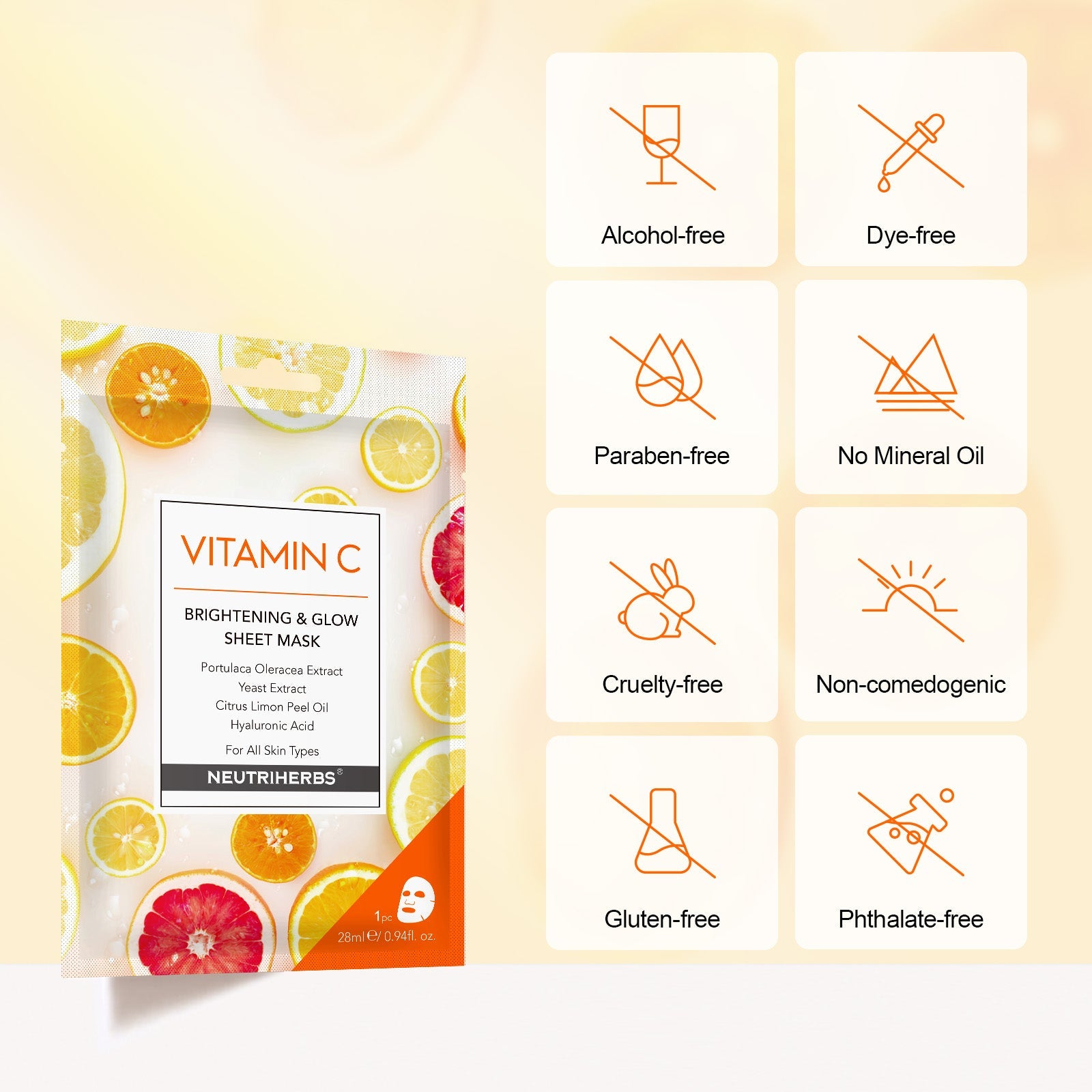 Glowing Vitamin C Facial Mask For Nourishing Skin And Reducing Redness