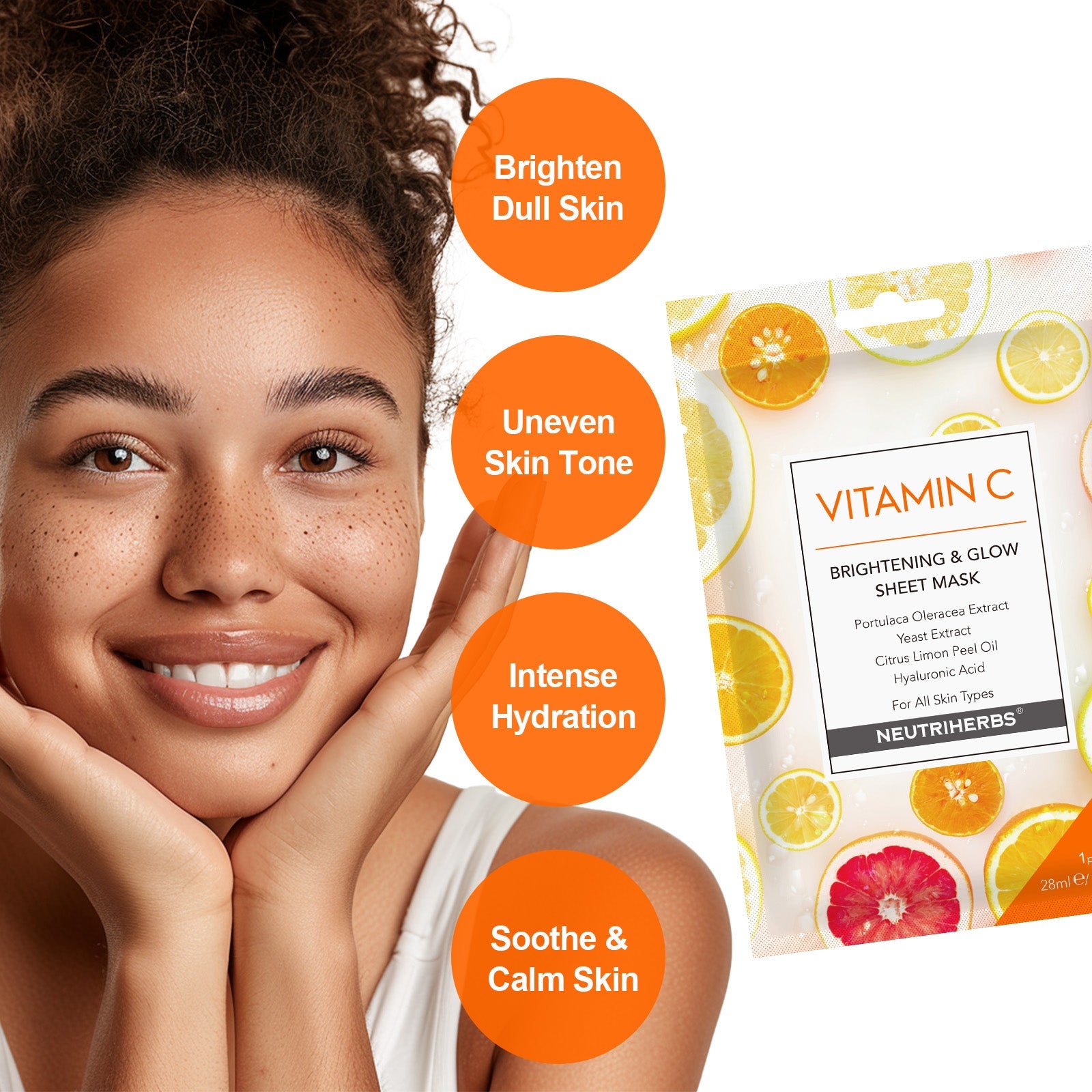 Glowing Vitamin C Facial Mask For Nourishing Skin And Reducing Redness
