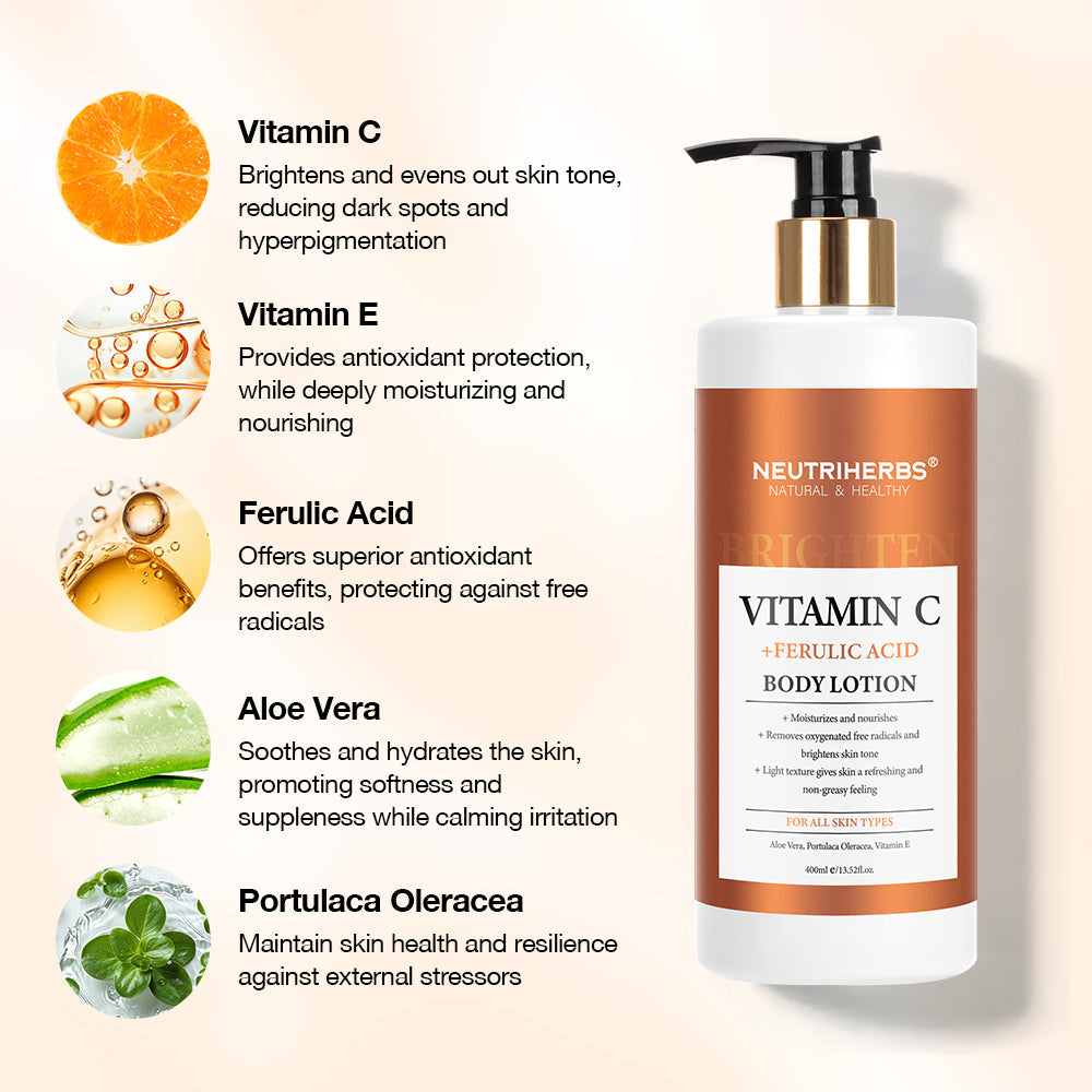 Vitamin C Body Lotion For Brightening With Ferulic Acid
