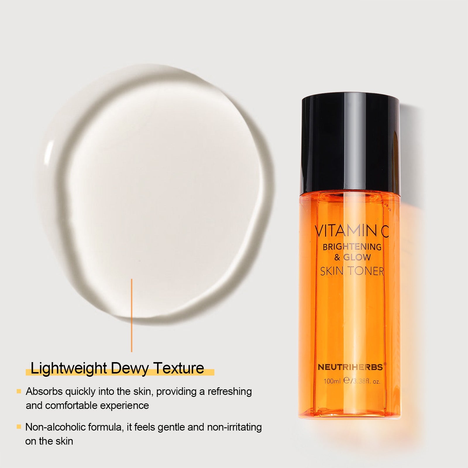 Vitamin C Brightening & Glowing Skin Toner For Moisturizing And Refining Skin